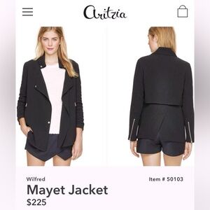 ARITZIA WILFRED GREEN MAYET JACKET